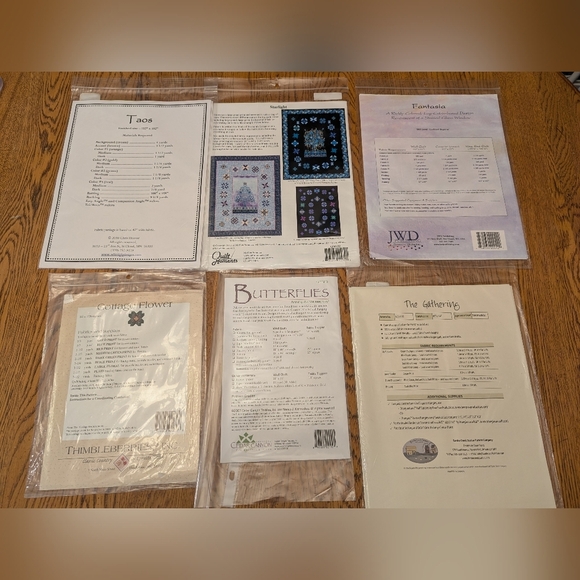 Quilting Pattern Collection New Taos, Starlight, Fantasia, butterflies & More - Picture 3 of 12